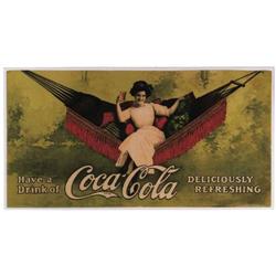 1912 rare Coca-Cola trolley sign cardboard antique