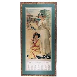 Coke calendar, Framed
