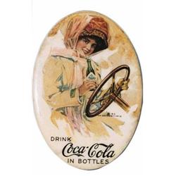 Rare Coca-Cola pocket mirror 1911 duster girl