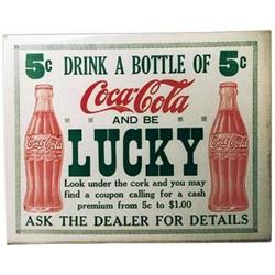 Coke cardboard poster