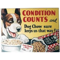 Purina Dog Chow cardboard poster
