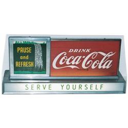 Coke waterfall lightup sign