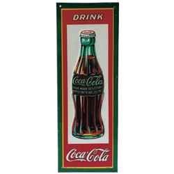 Coke tin small sign or door push