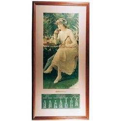 Coke calendar, Framed