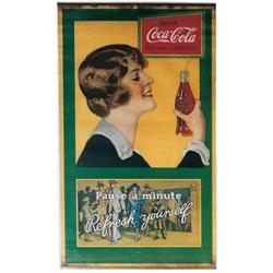 Coke paper roll down poster