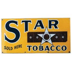 Star Tobacco porcelain kickplate