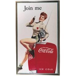 Coke poster framed