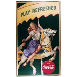 Coke poster framed