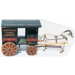 Toy horse drawn wagon