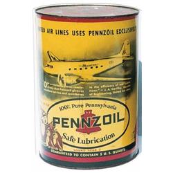 Pennzoil tin can