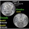 Image 1 : 1897-p Morgan Dollar $1 Grades Select Unc