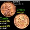Image 1 : 1928-p Lincoln Cent 1c Grades Choice Unc RB