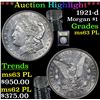 Image 1 : ***Auction Highlight*** 1921-d Morgan Dollar $1 Graded Select Unc PL By USCG (fc)