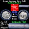 Image 1 : Buffalo Nickel Shotgun Roll in Old Bank Style  'Bell Telephone' Wrapper 1929 & d Mint Ends