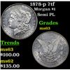 Image 1 : 1878-p 7tf Morgan Dollar $1 Grades Select Unc