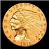Image 2 : ***Auction Highlight*** 1911-p Gold Indian Quarter Eagle $2 1/2 Graded Select Unc By USCG (fc)