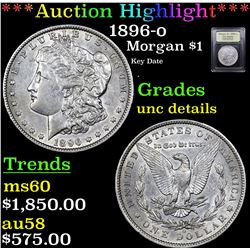 ***Auction Highlight*** 1896-o Morgan Dollar $1 Graded Unc Details By USCG (fc)