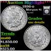Image 1 : ***Auction Highlight*** 1896-o Morgan Dollar $1 Graded Unc Details By USCG (fc)
