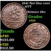 Image 1 : 1841 Not One cent Hard Times Token 1c Grades vf+