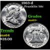 Image 1 : 1963-d Franklin Half Dollar 50c Grades Select+ Unc