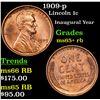 Image 1 : 1909-p Lincoln Cent 1c Grades Gem+ Unc RB