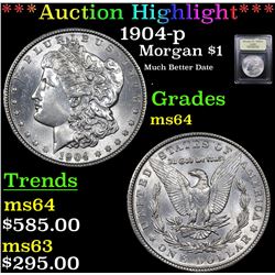 ***Auction Highlight*** 1904-p Morgan Dollar $1 Graded Choice Unc By USCG (fc)