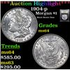 Image 1 : ***Auction Highlight*** 1904-p Morgan Dollar $1 Graded Choice Unc By USCG (fc)