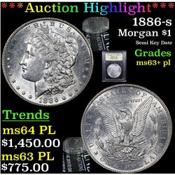 ***Auction Highlight*** 1886-s Morgan Dollar $1 Graded Select Unc+ PL By USCG (fc)