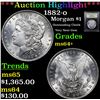 Image 1 : ***Auction Highlight*** 1882-o Morgan Dollar $1 Graded Choice+ Unc By USCG (fc)