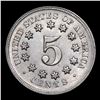 Image 3 : 1867 No Rays Shield Nickel 5c Grades Select+ Unc