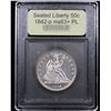 Image 4 : ***Auction Highlight*** 1842-p Medium Date Seated Half Dollar 50c Graded Select Unc+ PL By USCG (fc)