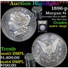 Image 1 : ***Auction Highlight*** 1896-p Morgan Dollar $1 Graded Choice Unc+ DMPL By USCG (fc)
