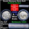 Image 1 : Buffalo Nickel Shotgun Roll in Old Bank Style 'Bell Telephone'  Wrapper 1923 & d Mint Ends