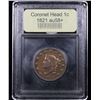Image 4 : ***Auction Highlight*** 1821 Coronet Head Large Cent 1c Graded Choice AU/BU Slider+ By USCG (fc)