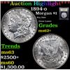Image 1 : ***Auction Highlight*** 1894-o Morgan Dollar $1 Graded Select Unc By USCG (fc)