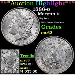 ***Auction Highlight*** 1886-o Morgan Dollar $1 Grades Select Unc (fc)