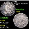 Image 1 : 1835 Capped Bust Quarter 25c Grades vf+