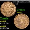 Image 1 : 1863 Oliver Boutwell Civil War Token 1c Grades Select+ Unc