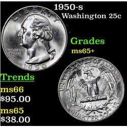 1950-s Washington Quarter 25c Grades GEM+ Unc