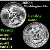 Image 1 : 1950-s Washington Quarter 25c Grades GEM+ Unc