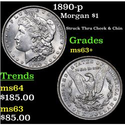 1890-p Morgan Dollar $1 Grades Select+ Unc