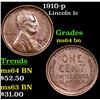 Image 1 : 1910-p Lincoln Cent 1c Grades Choice Unc BN