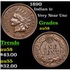 Image 1 : 1890 Indian Cent 1c Grades Choice AU/BU Slider