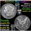 Image 1 : ***Auction Highlight*** 1891-s Morgan Dollar $1 Graded Select Unc+ PL By USCG (fc)