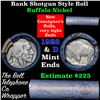 Image 1 : Buffalo Nickel Shotgun Roll in Old Bank Style 'Bell Telephone'  Wrapper 1928 & d Mint Ends