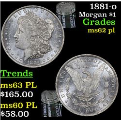 1881-o Morgan Dollar $1 Grades Select Unc PL