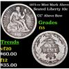 Image 1 : 1875-cc Mint Mark Above Seated Liberty Dime 10c Grades f+