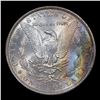 Image 3 : 1886-p Rainbow Toned Morgan Dollar $1 Grades Select+ Unc