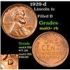 Image 1 : 1929-d Lincoln Cent 1c Grades Select+ Unc RB