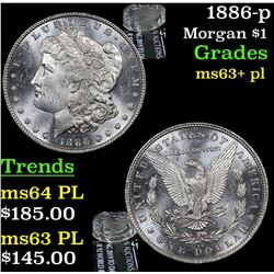 1886-p Morgan Dollar $1 Grades Select Unc+ PL